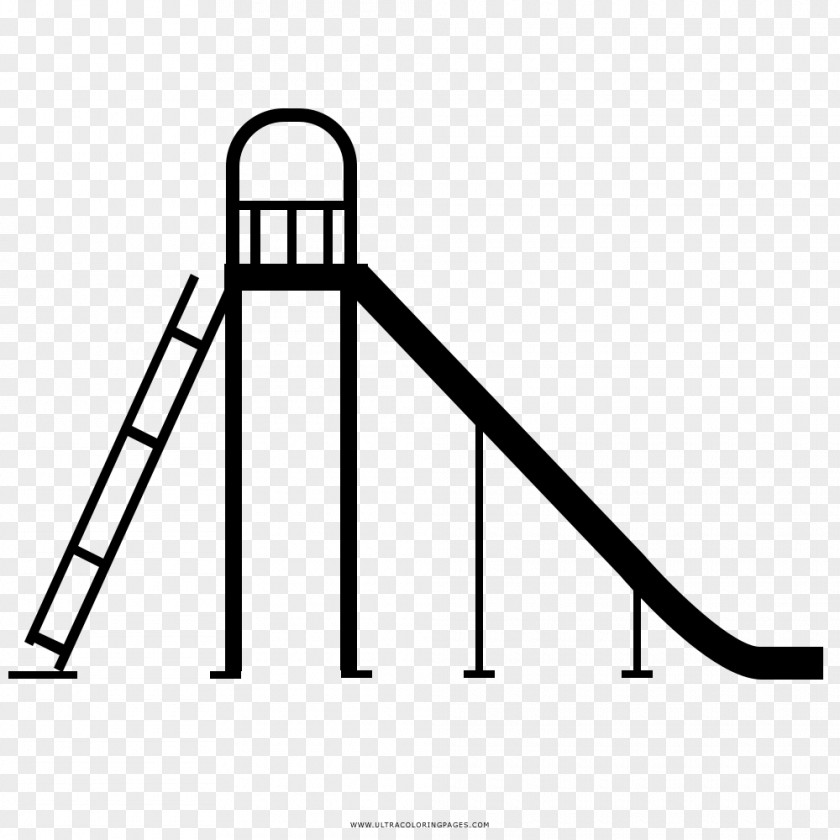 Children’s Playground Slide Drawing Coloring Book Game PNG