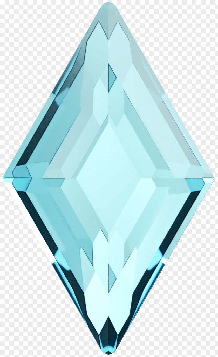 Emerald Electric Blue Diamond Shape PNG