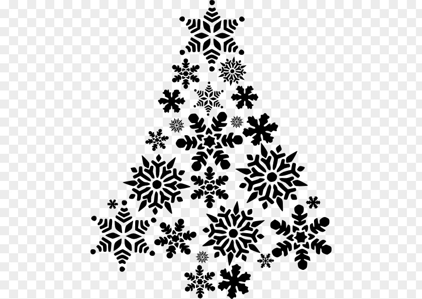 Snow Tree Snowflake Christmas Clip Art PNG