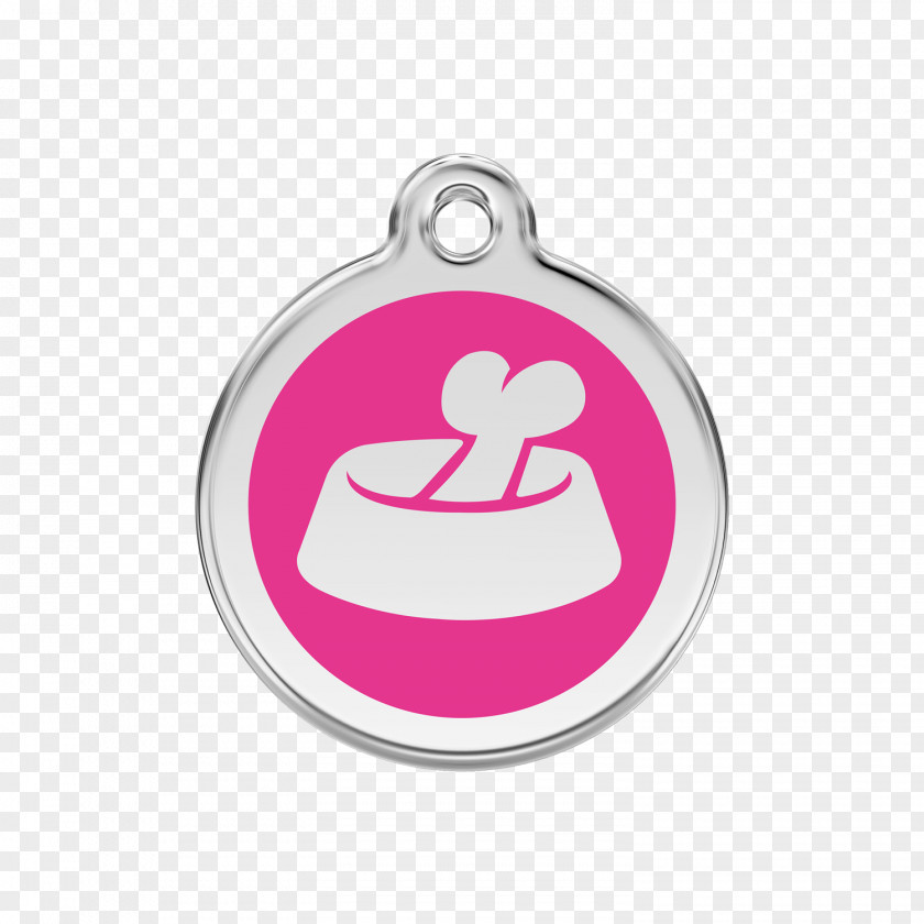 Hot Pink Dog Dingo Cat Pet Tag PNG