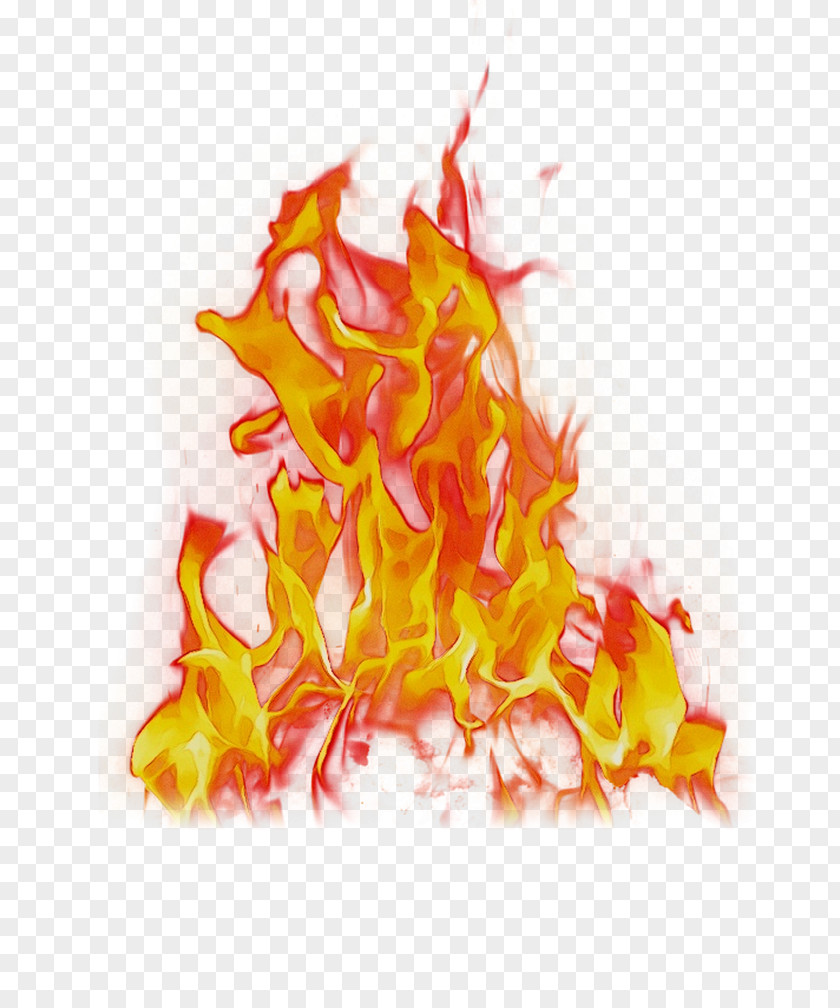 Orange Yellow Flame Cartoon PNG