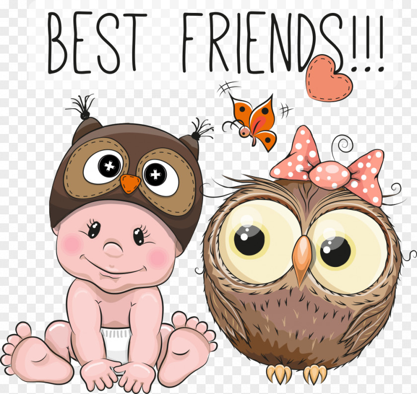 Vector Baby Owl Infant Child Royalty-free Illustration PNG