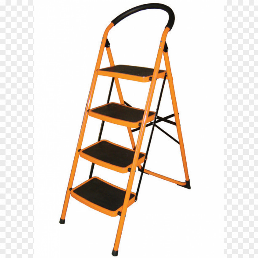 Ladder Stool Stairs Escabeau Steel PNG