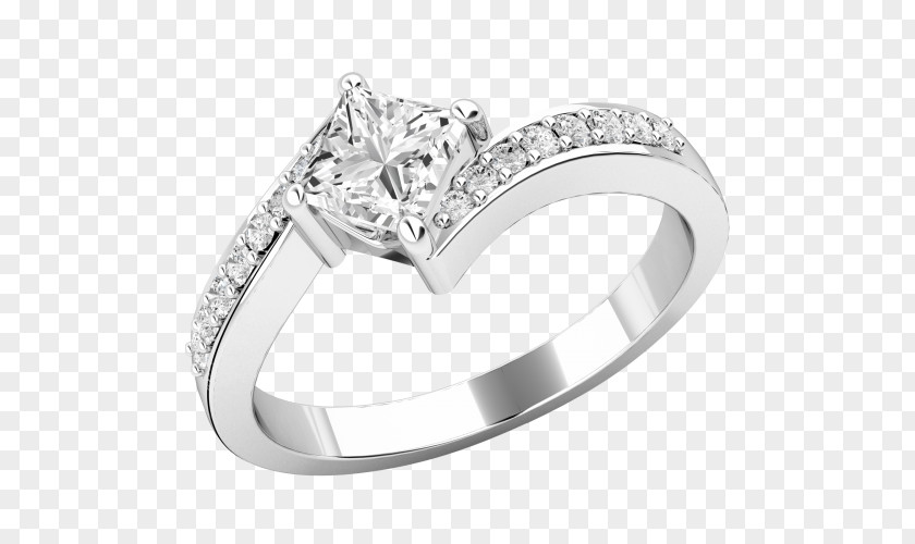 Ring Princess Cut Engagement Diamond Eternity PNG