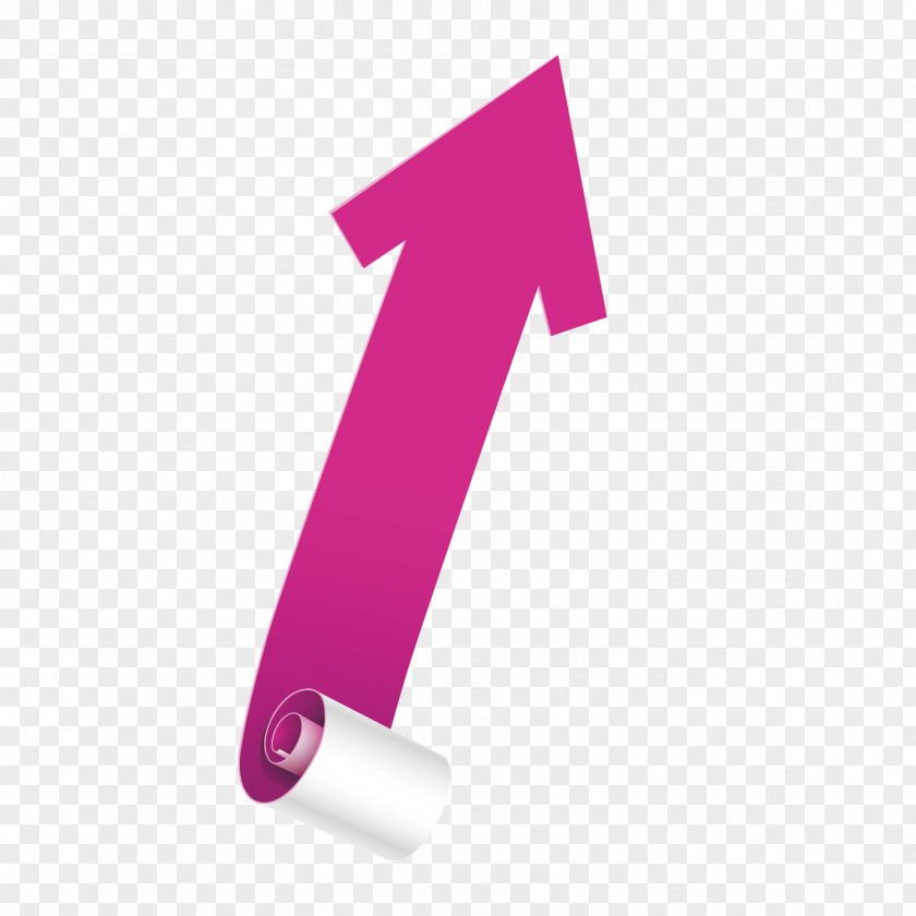 Vector Pink Arrow Curled Up Euclidean PNG