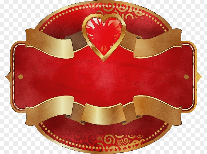 Belt Buckle Symbol Red Heart Fashion Accessory Emblem PNG