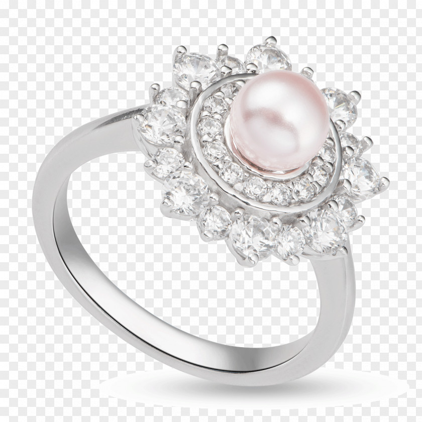 Ngọc Trai Wedding Ring Silver Pearl Jewellery PNG