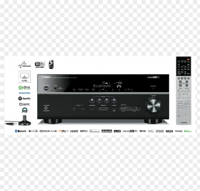 Avó AV Receiver Yamaha RX-V679 Corporation Loudspeaker Home Theater Systems PNG