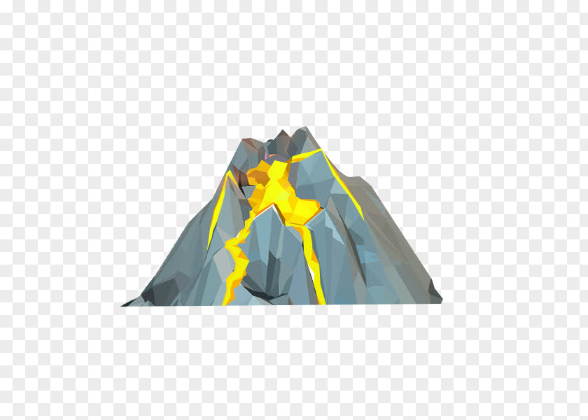 Cartoon Volcano Mayon Mountain Magma PNG