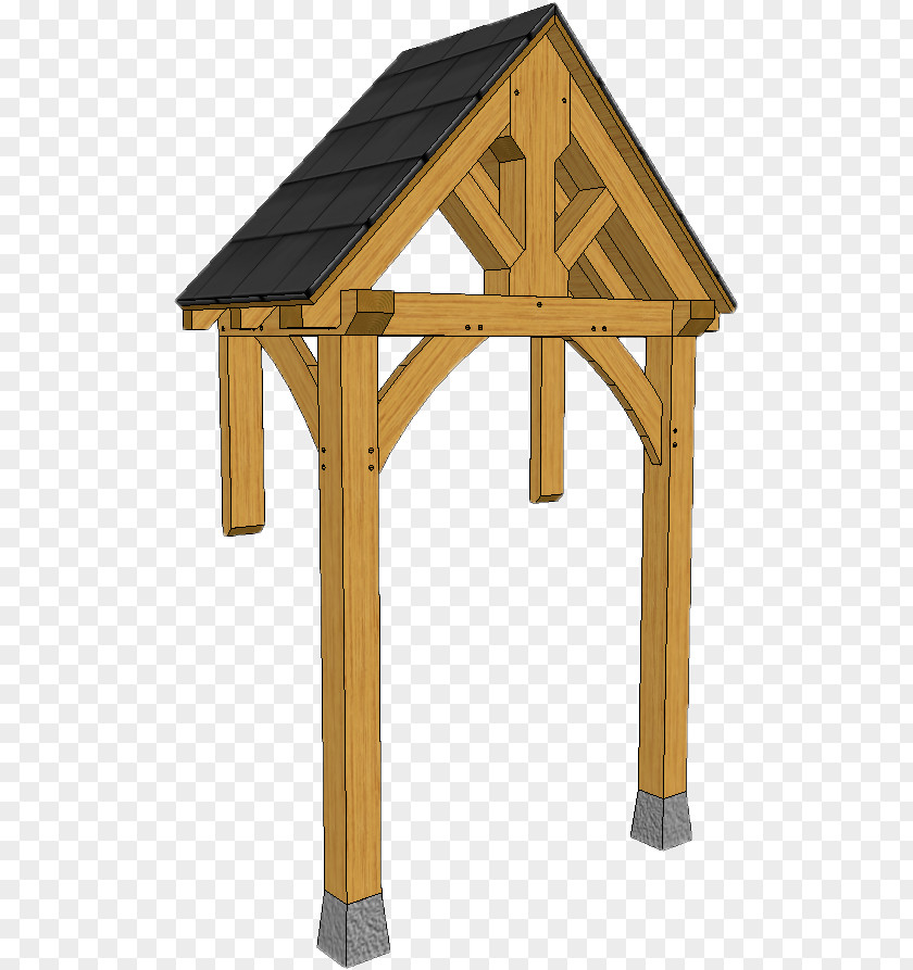 Design King Post Truss Timber Framing PNG