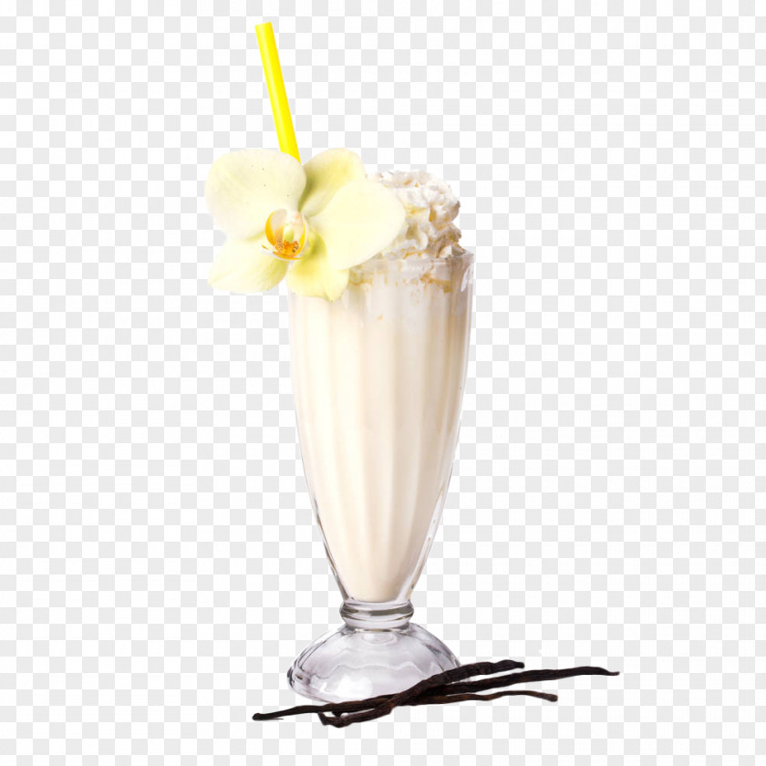 A Vanilla Milkshake Ice Cream Sundae Cocktail PNG