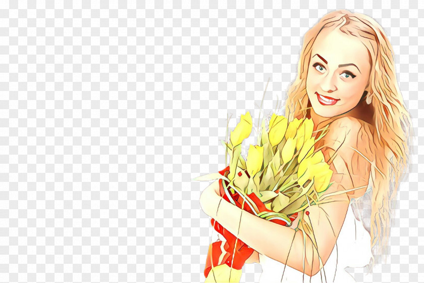 Beauty Blond Plant Flower Long Hair PNG