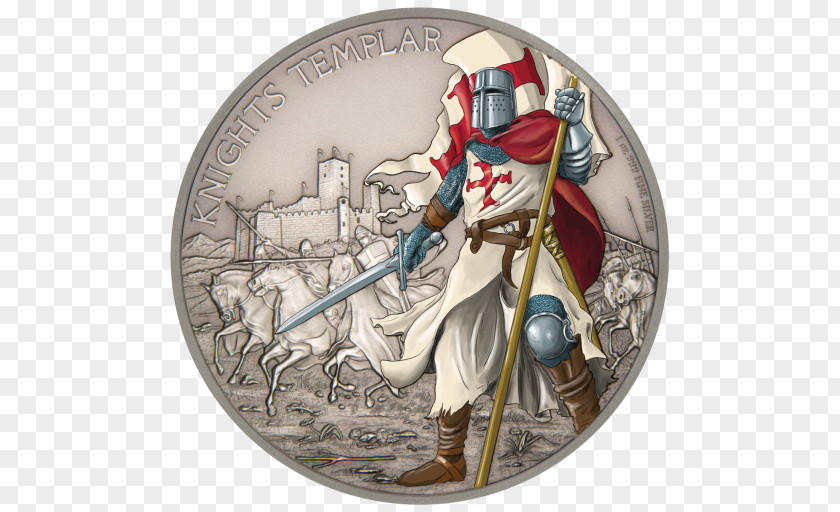 Coin Crusades Knights Templar Ounce Silver PNG