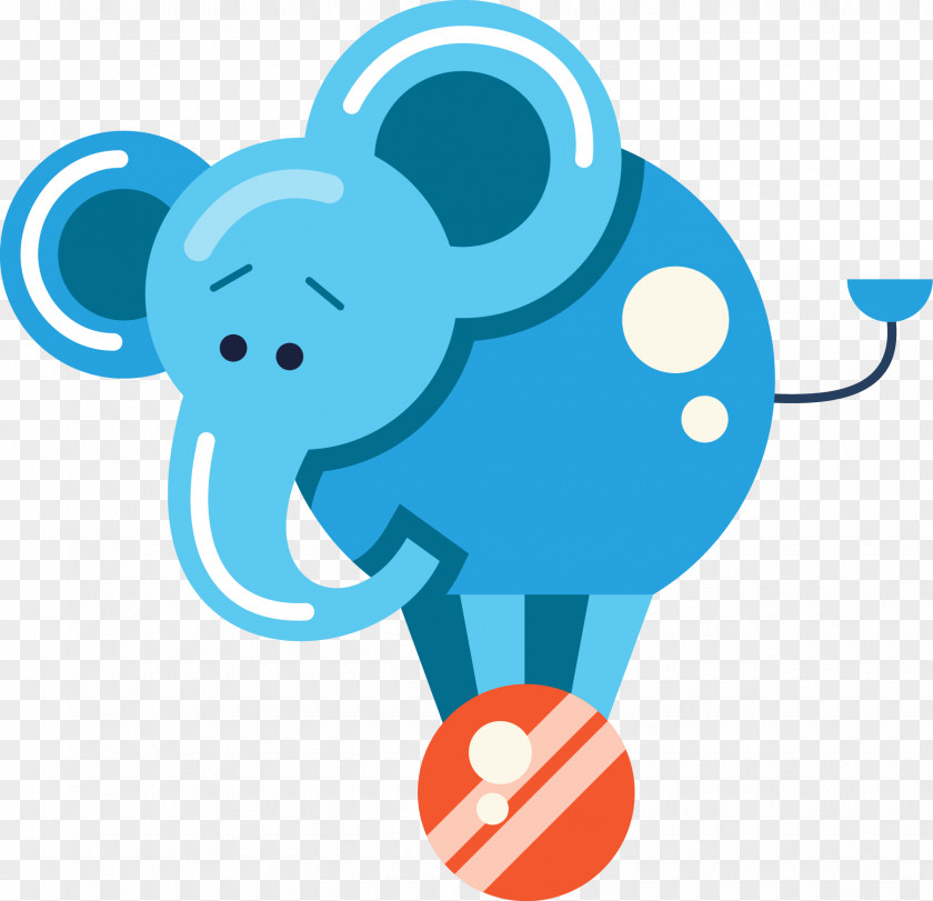 Creative Circus Elephant Clip Art PNG