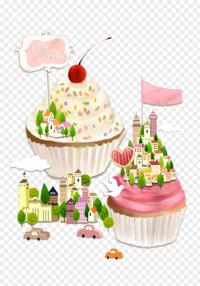 Ice Cream Birthday Cake Cupcake Shortcake Fruitcake PNG