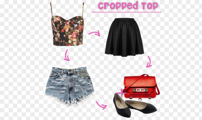 Crop Tops Shorts Pantone Color Skirt Waist PNG