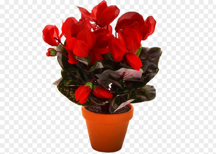 Helal Flowerpot Cyclamen Flowers In A Vase Artificial Flower PNG