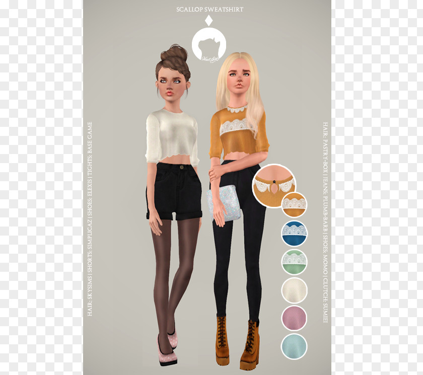 Lace Texture The Sims 3 Clothing T-shirt Leggings PNG