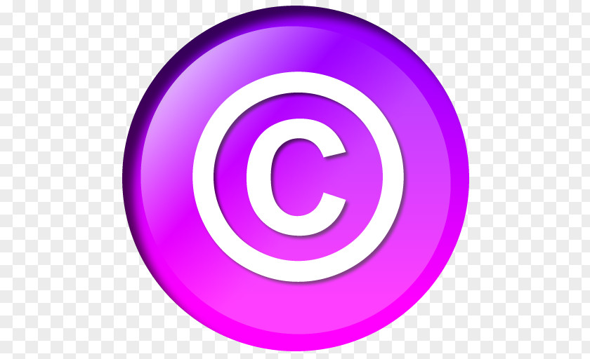 Purple Background Copyright Symbol Public Domain All Rights Reserved PNG