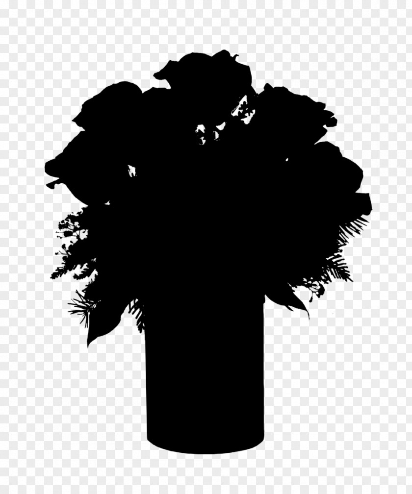 Tree Silhouette Font Black M PNG