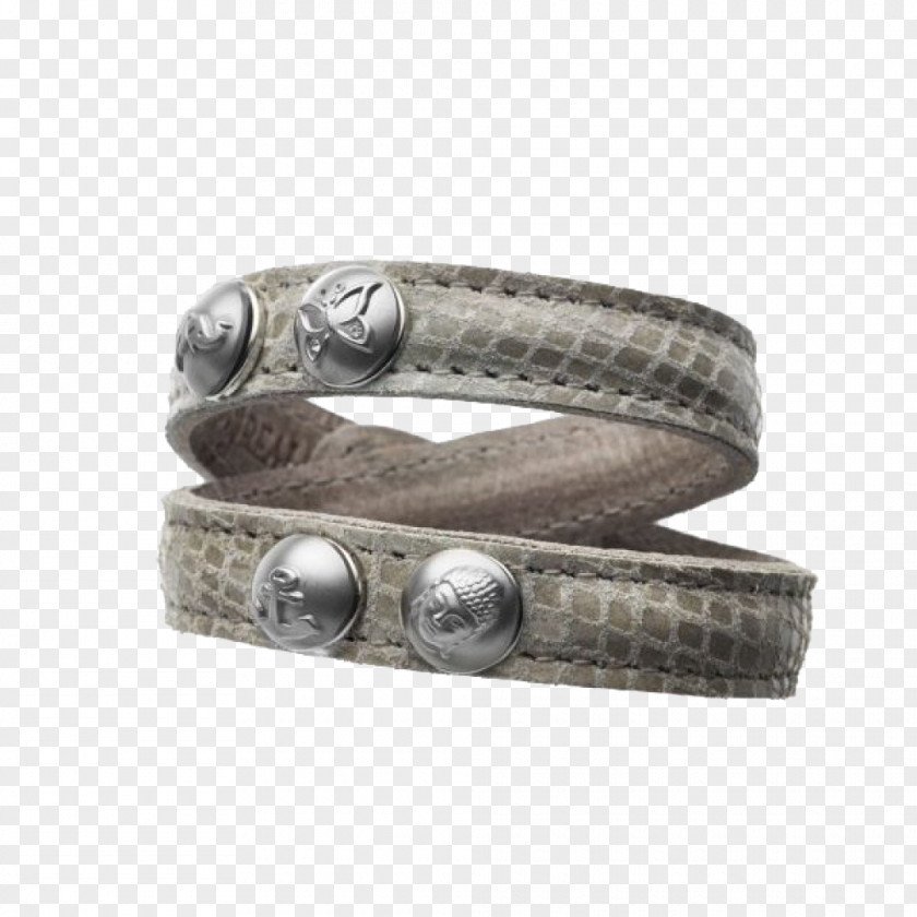 Belt Bracelet Brown Silver Armband PNG