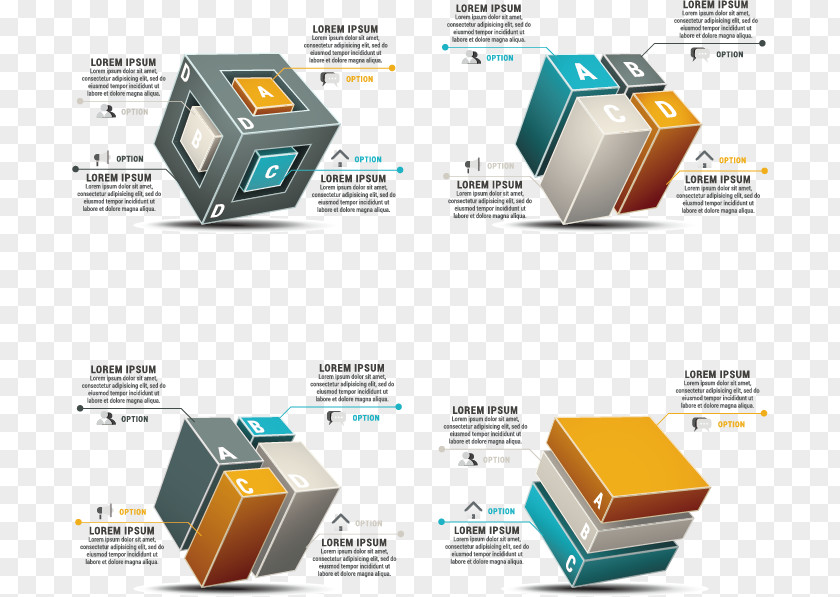 Cube Vector Chart Infographic Diagram Geometry PNG