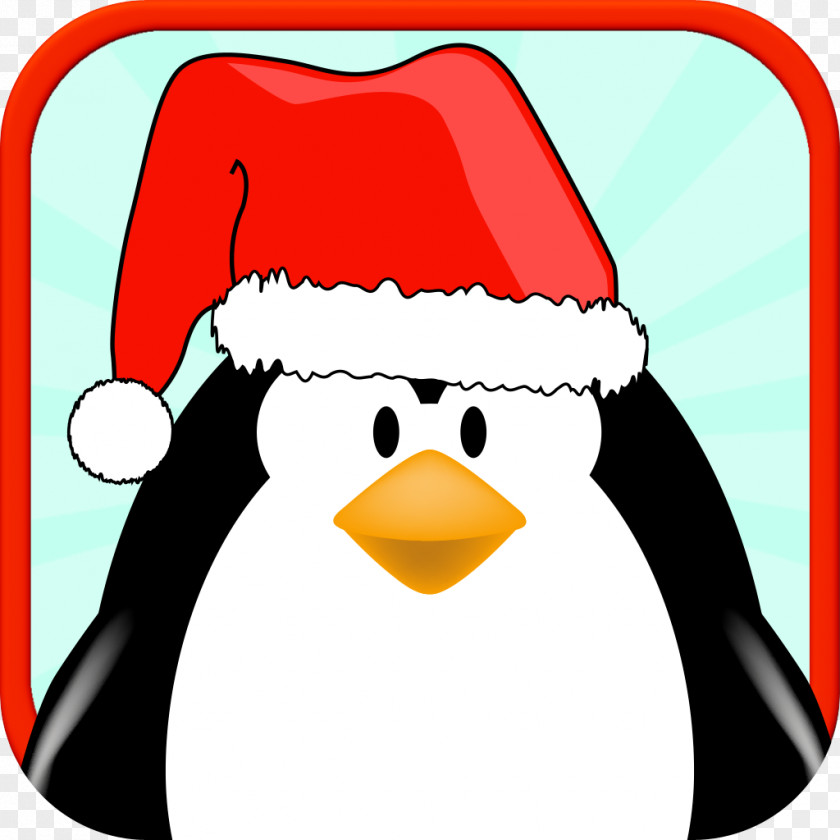 Santa Sleigh Flightless Bird Penguin Claus Vertebrate PNG