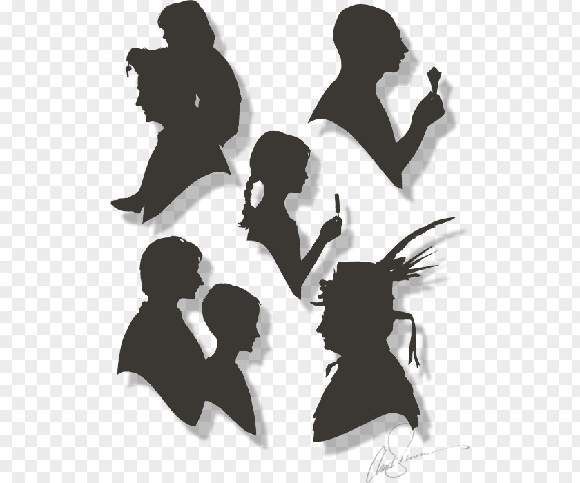 Silhouette Black And White Drawing Art PNG
