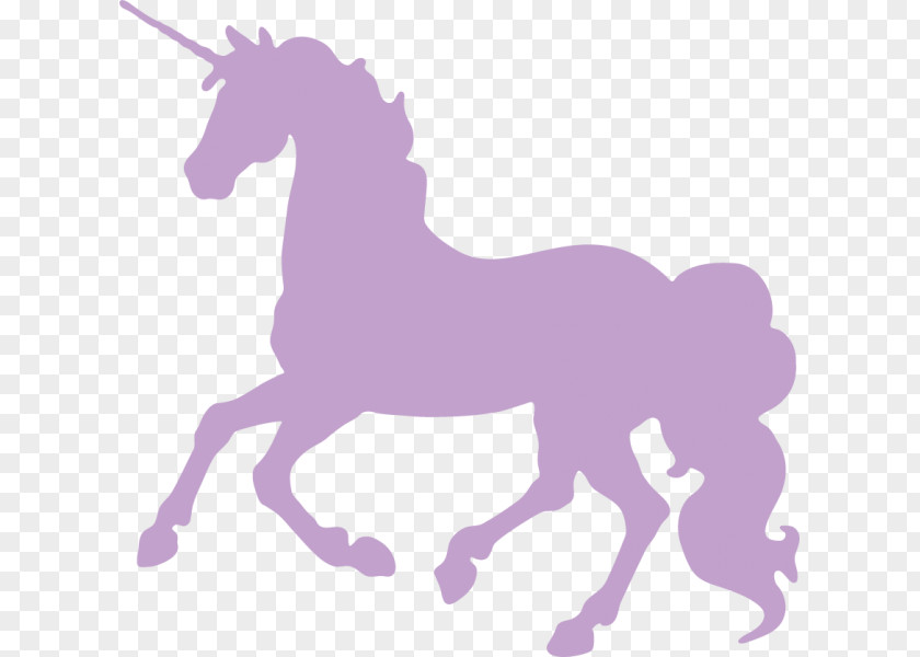 Unicorn Silhouette Head Wall Decal PNG
