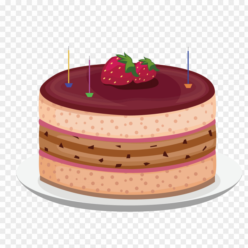 Vector Strawberry Cake Birthday Wish Happy To You Uncle PNG