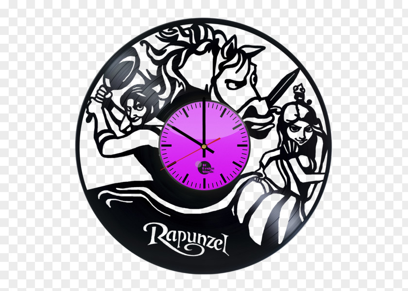 WALL DISNEY Rapunzel Clock Font PNG