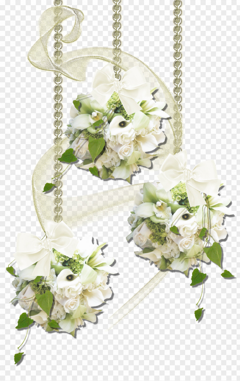White Flower Wedding Clip Art PNG