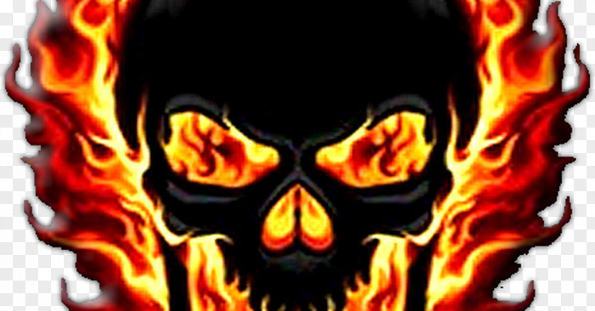 Flame Cool Skull And Crossbones Drawing PNG