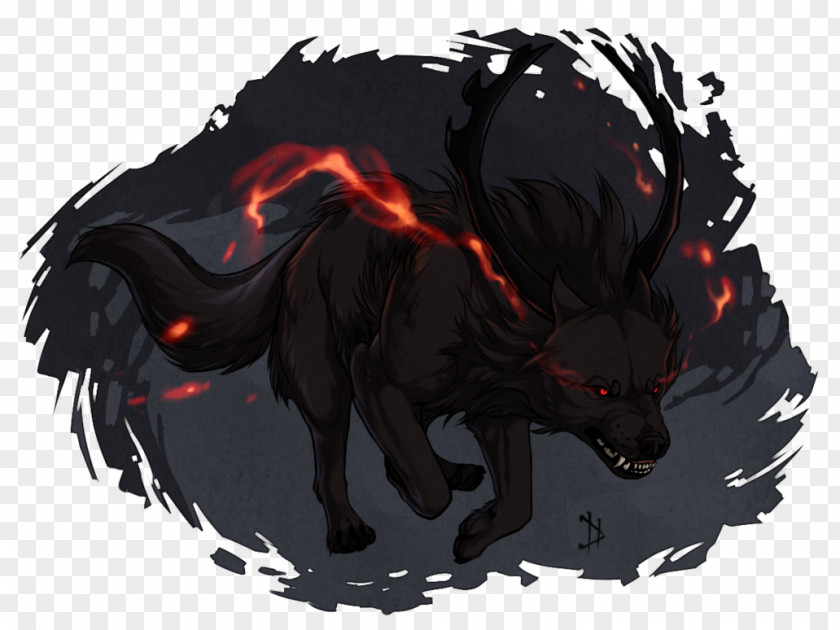 Hellhound Dog Demon Graphics Illustration Drawing PNG