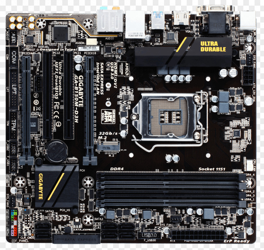 Intel DDR4 SDRAM LGA 1151 Motherboard MicroATX PNG