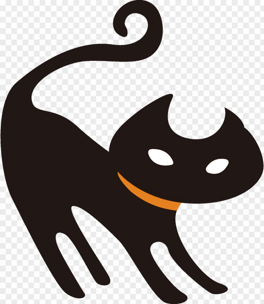Whiskers Tail Halloween Black Cat Scaredy PNG