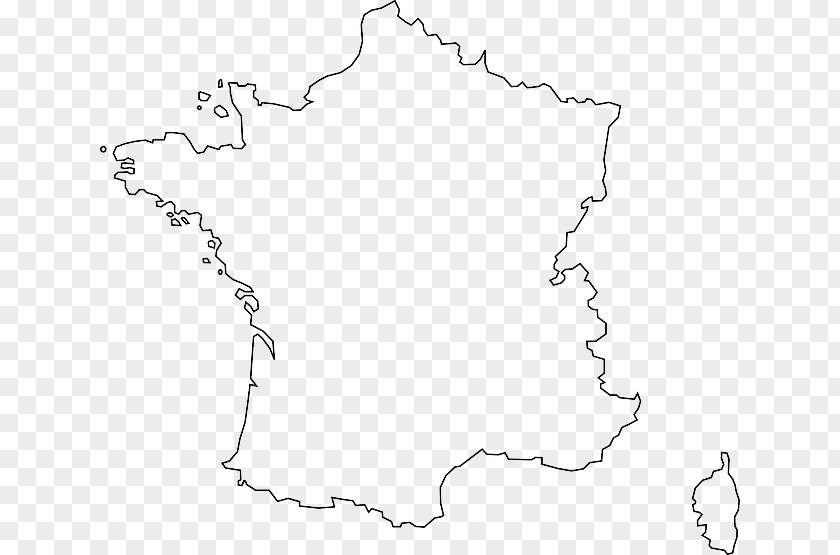 Contour France Map Clip Art PNG