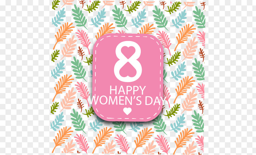 Fresh Color Women's Day Greeting Cards Vector Material Woman Euclidean PNG