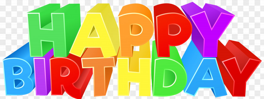Happy Birthday Colorful Text Clip Art Image PNG