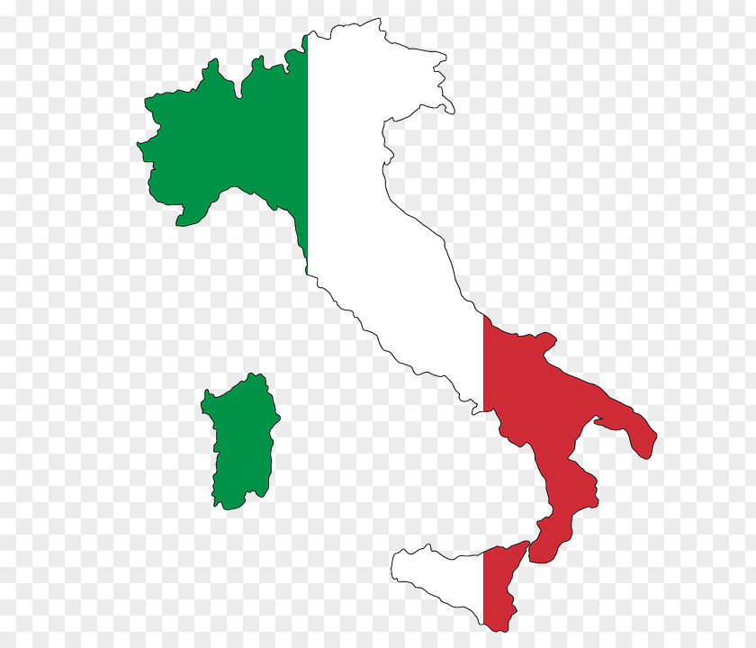 Map Regions Of Italy Flag Stock Photography PNG
