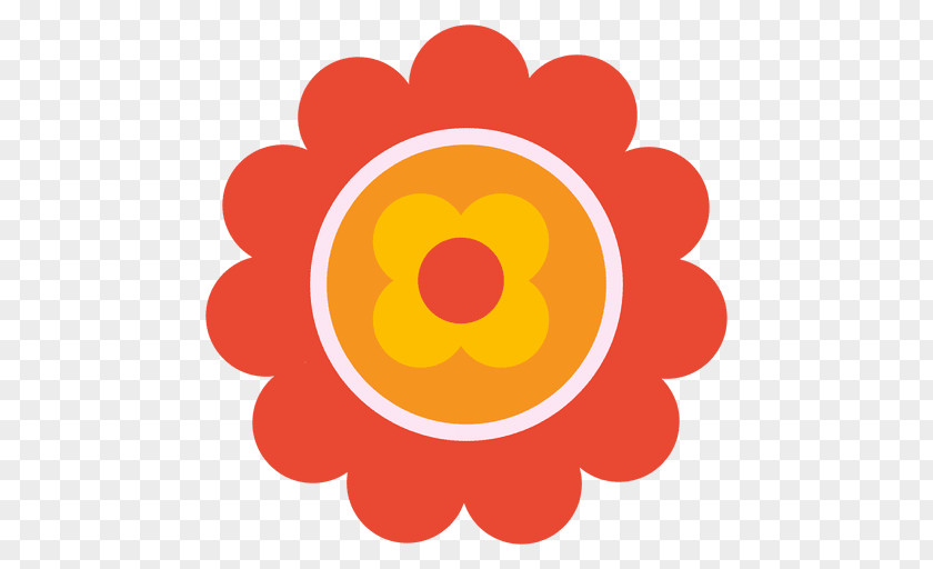 Orange Flower Chart Infographic PNG