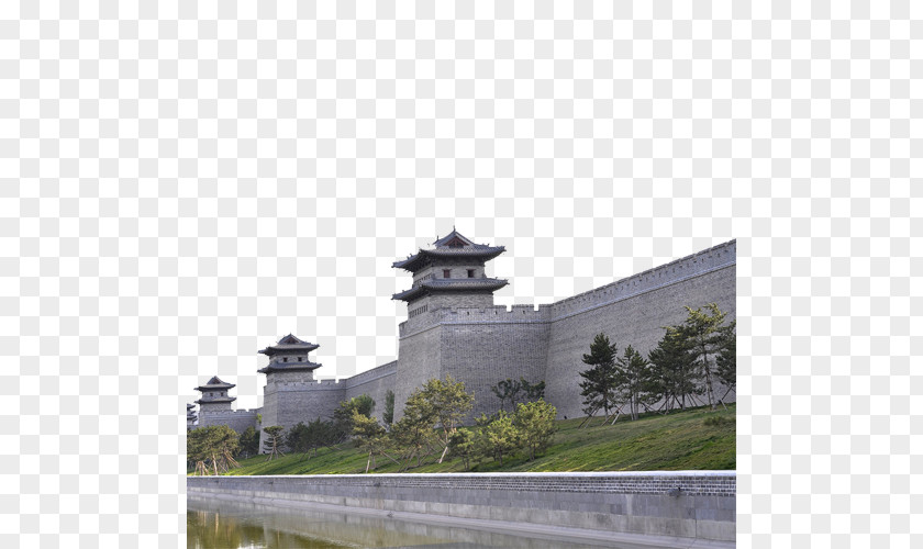 City Wall Fortifications Of Xian Datong Chinese Defensive Titan Times Hotel PNG