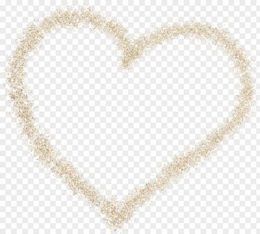 Golden Sand Heart Pattern PNG
