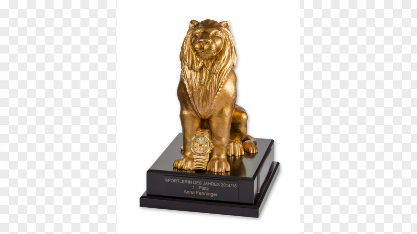 Lion Award Trophy Athlete Figurine PNG