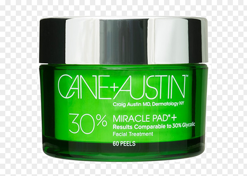 Miracle Cane + Austin 20% Pad 60 Peels Chemical Peel Glycolic Acid Skin Care PNG