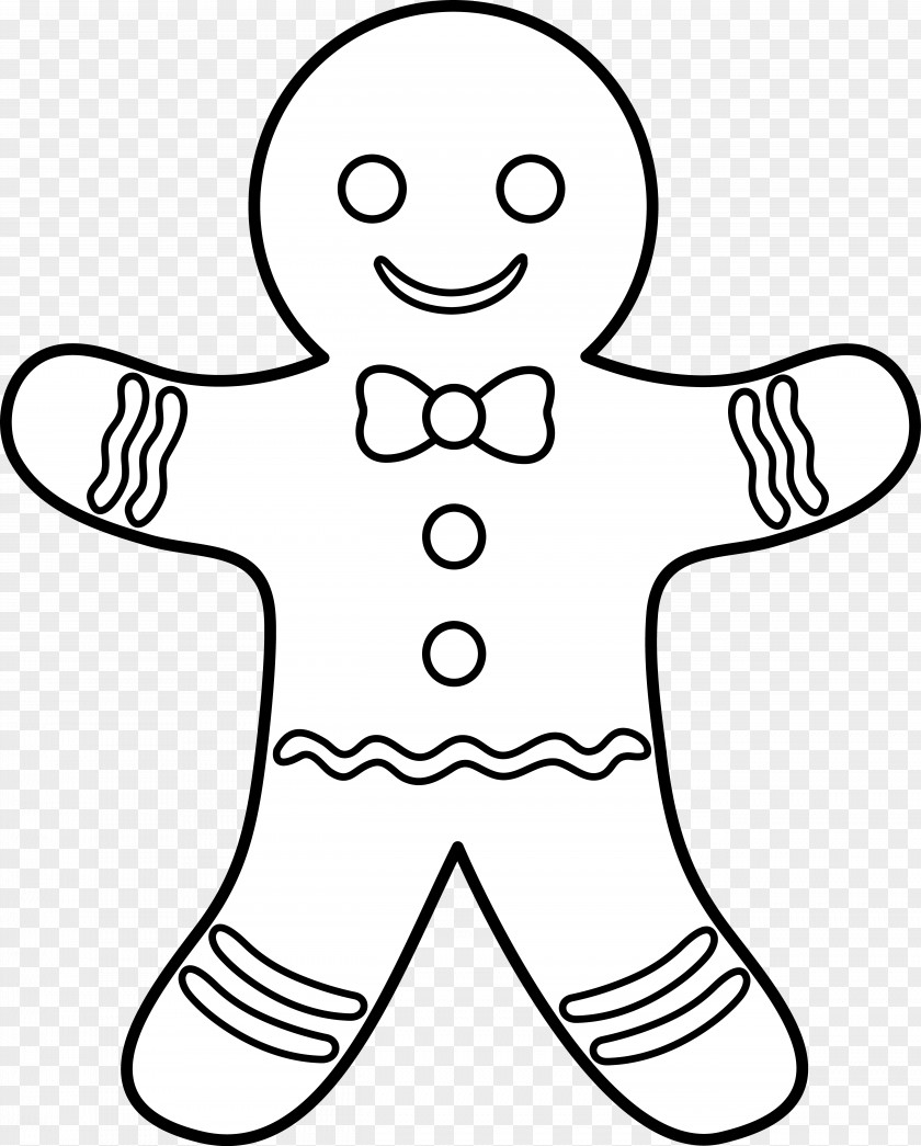 Outline Paper Cliparts The Gingerbread Man House Coloring Book PNG