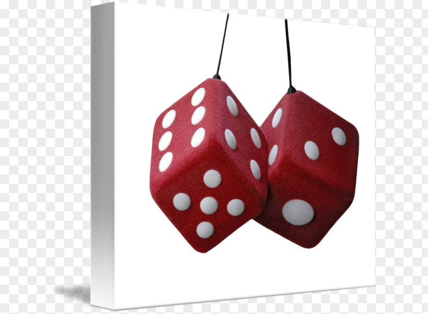 Red Dice Fuzzy Canvas Print Art PNG