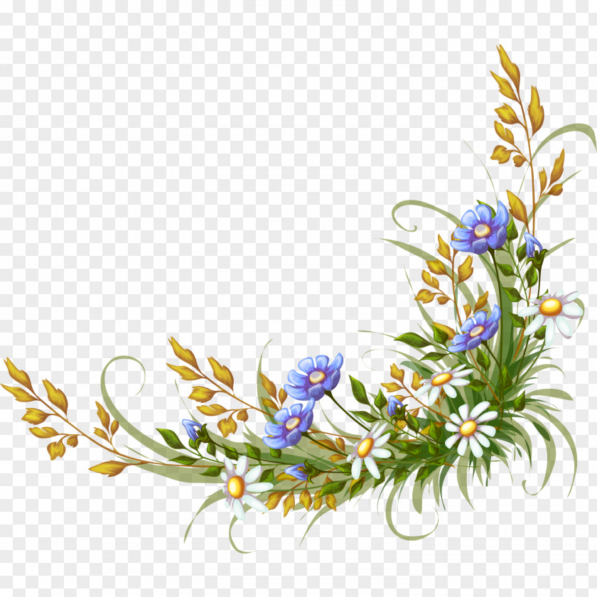 Beautiful Flower Rattan Frame Vector Material Adobe Illustrator Royalty-free PNG