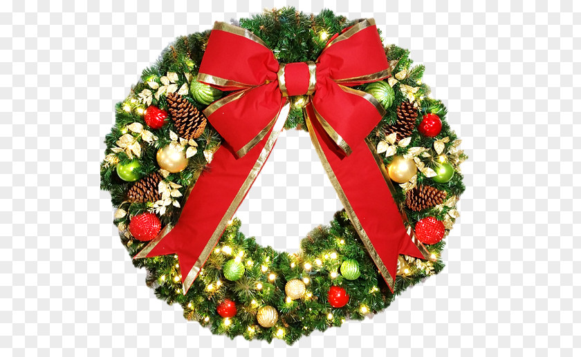 Ornament Gold Mini Wreath Christmas Holiday PNG