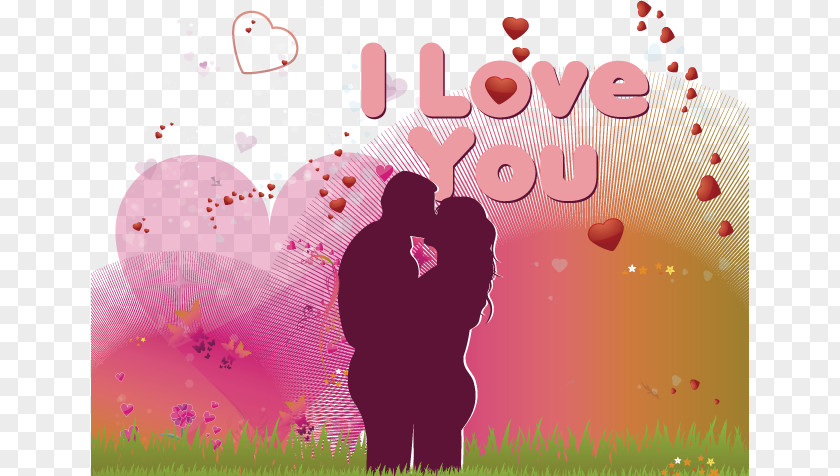 Creative Valentine's Day Valentines Couple Wish Greeting Card PNG